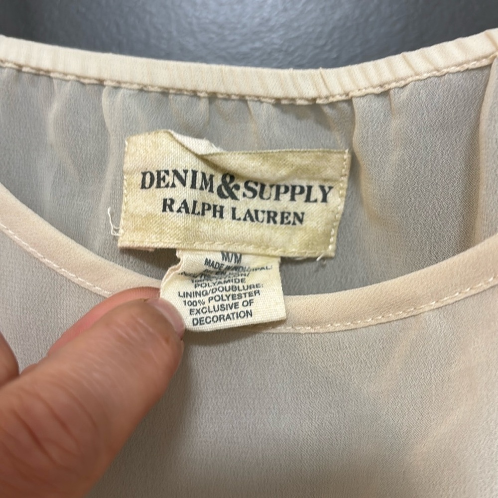 Denim & Supply Ralph Lauren chiffon tank M - Picture 3 of 4